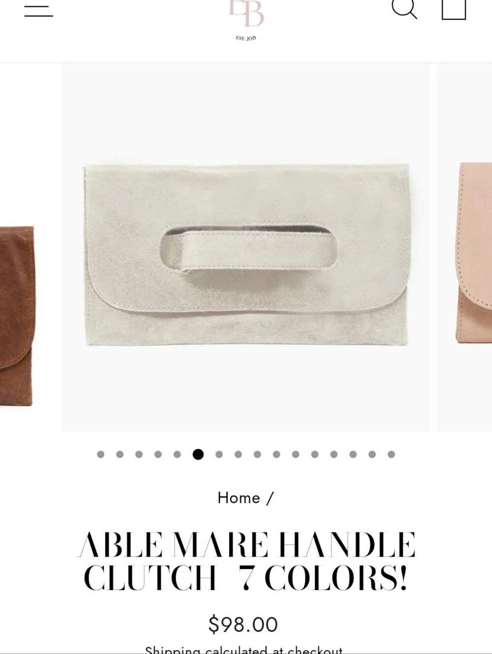 Able Mare Leather Handmade Clutch Bag